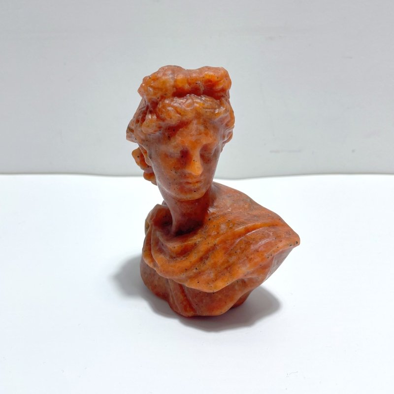 Sunstone Apollo Bust Art Sculptures Carving - Wholesale Crystals