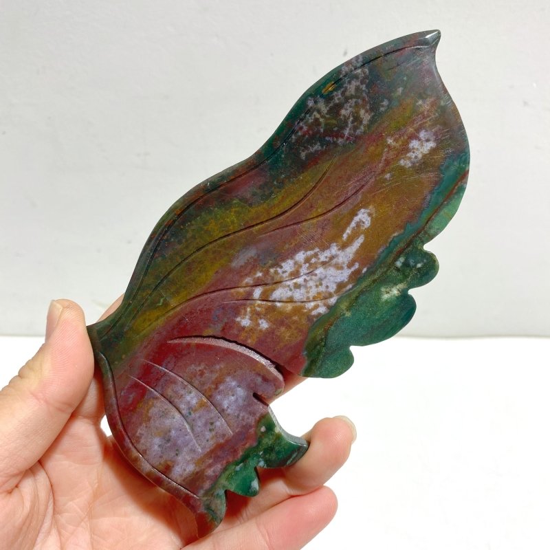 Symmetry Butterfly Wing With Stand Ocean Jasper - Wholesale Crystals