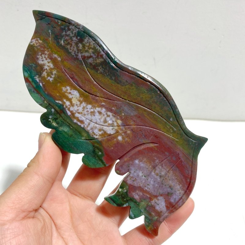 Symmetry Butterfly Wing With Stand Ocean Jasper - Wholesale Crystals