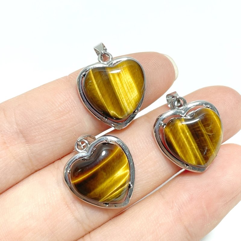 Tiger Eye Heart Shape Pendant Wholesale - Wholesale Crystals