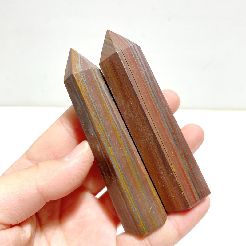 Tiger Eye Stone Mixed Iron Tower Points Wholesale - Wholesale Crystals