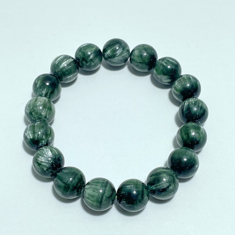Unique 12mm Seraphinite Bracelet - Wholesale Crystals