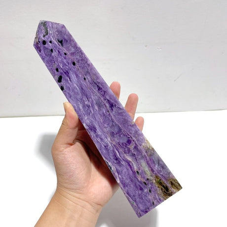 Unique 25.5CM Charoite Tower Point - Wholesale Crystals