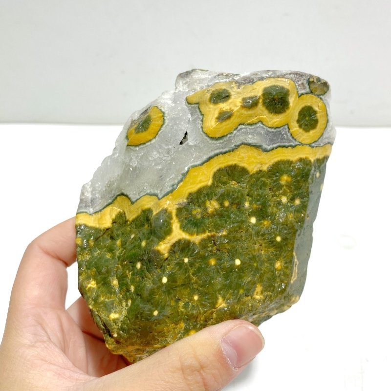 Unique 8th Vein Ocean Jasper Slab With Stand 3 - Wholesale Crystals