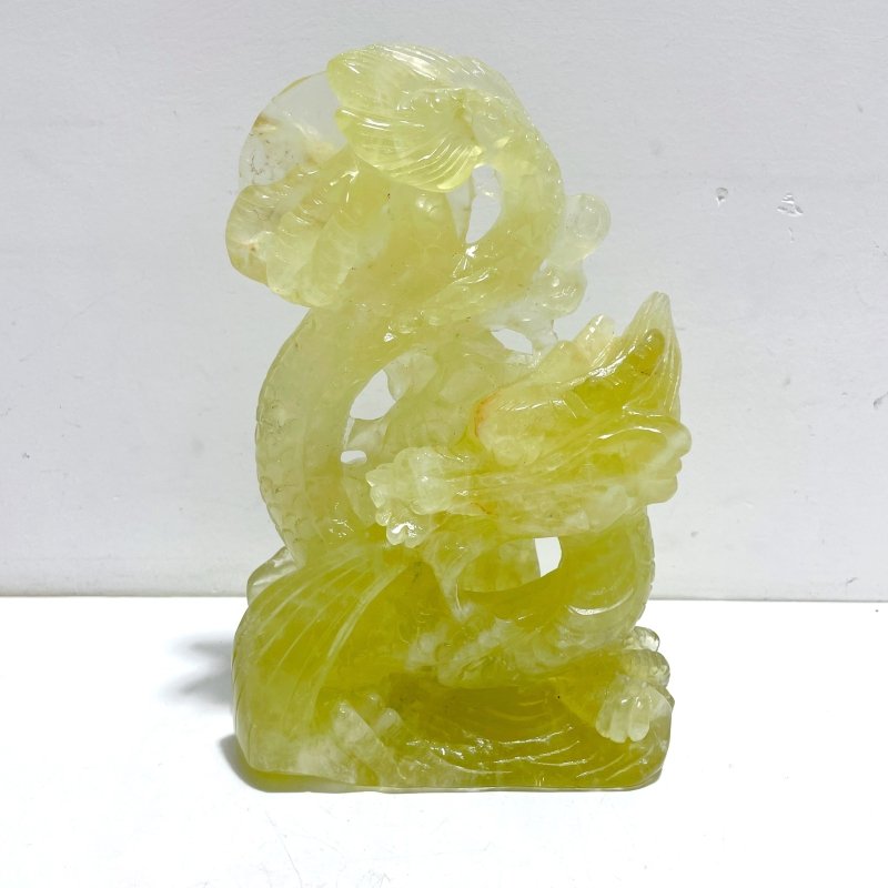 Unique Citrine Dragon Absorbing Water Carving - Wholesale Crystals