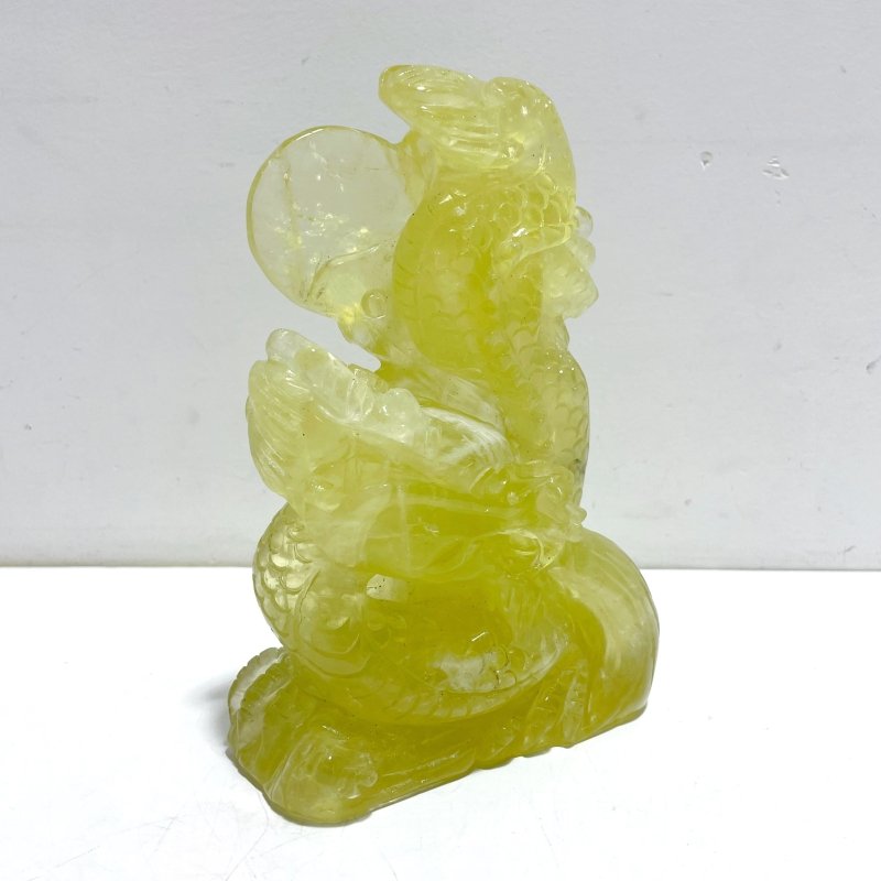 Unique Citrine Dragon Absorbing Water Carving - Wholesale Crystals