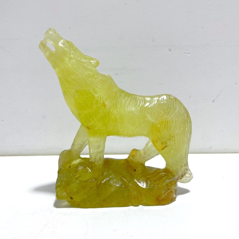 Unique Citrine Wolf Carving - Wholesale Crystals