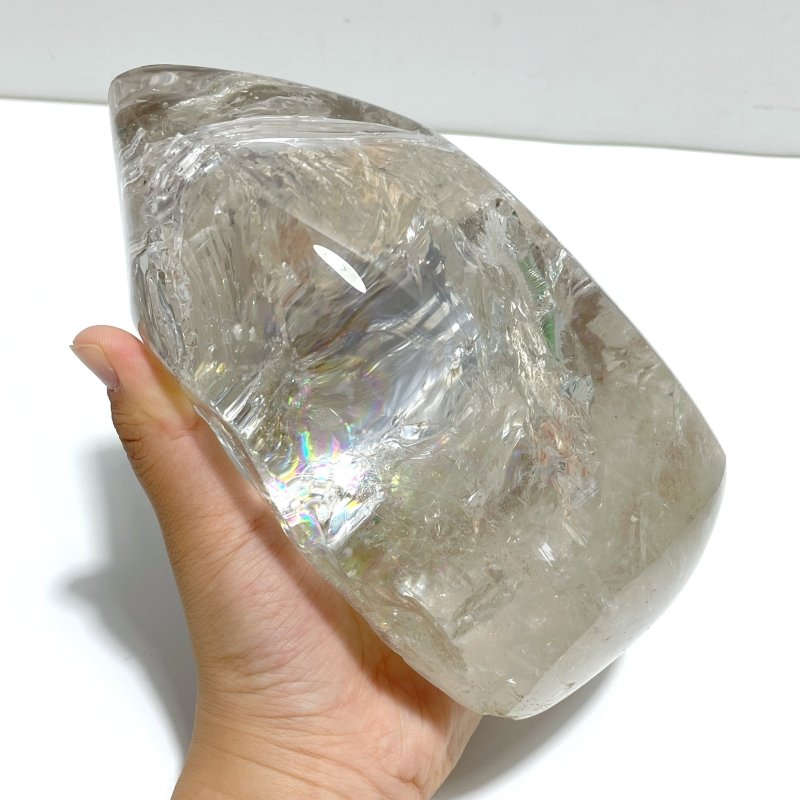 Unique Clear Quartz With Big Rainbow For Collection Home Decor - Wholesale Crystals