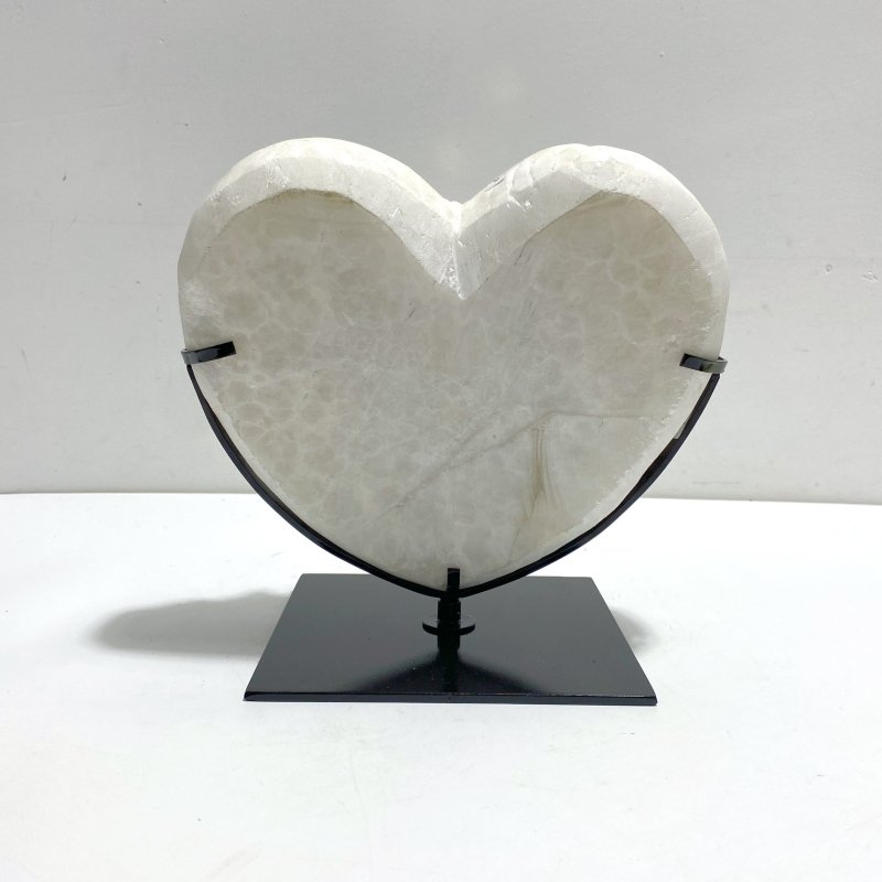 Unique Large Aura Quartz Cluster Heart With Stand 7 - Wholesale Crystals