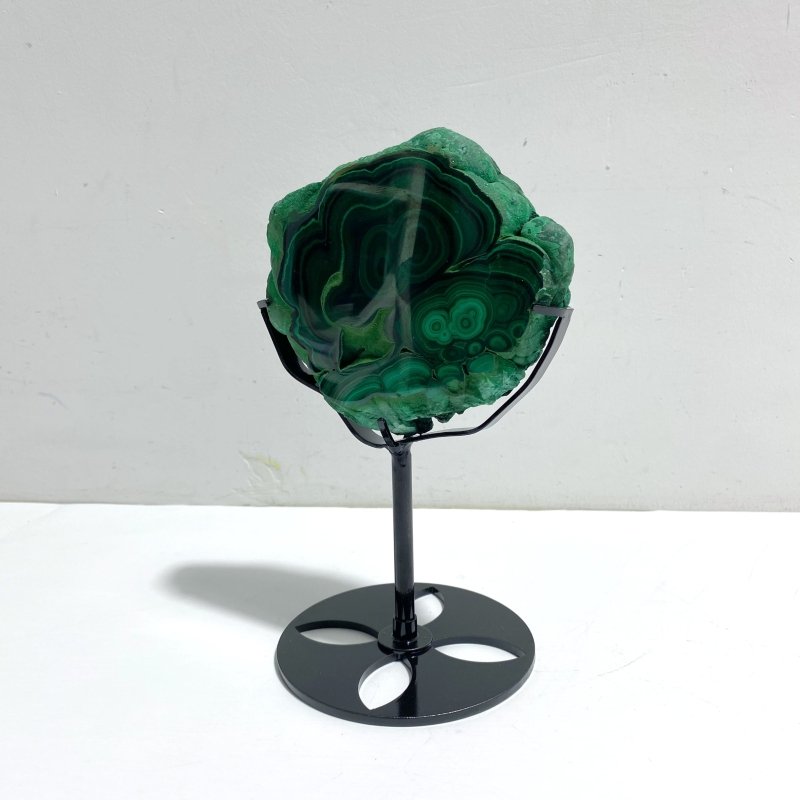 Unique Malachite Specimen Raw Bottom With Stand - Wholesale Crystals