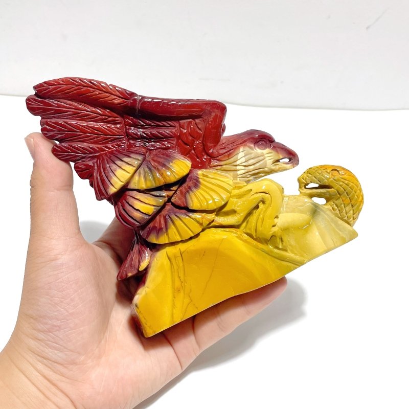 Unique Mookaite Eagle&Snake Carving - Wholesale Crystals