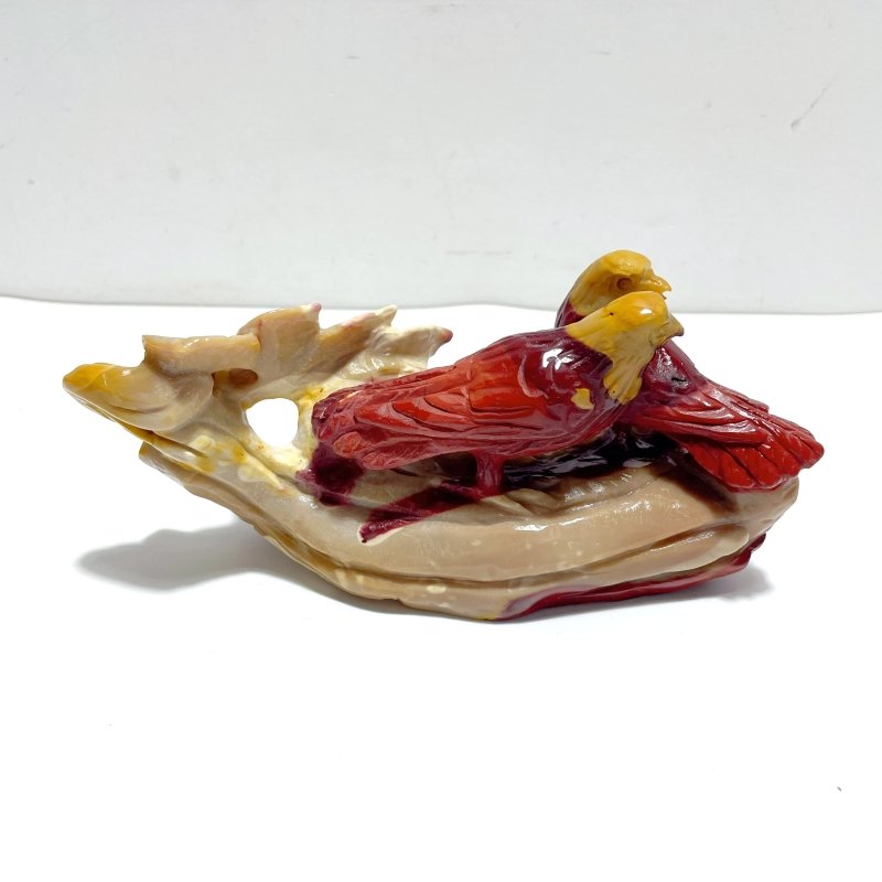 Unique Mookaite Two Birds Carving - Wholesale Crystals