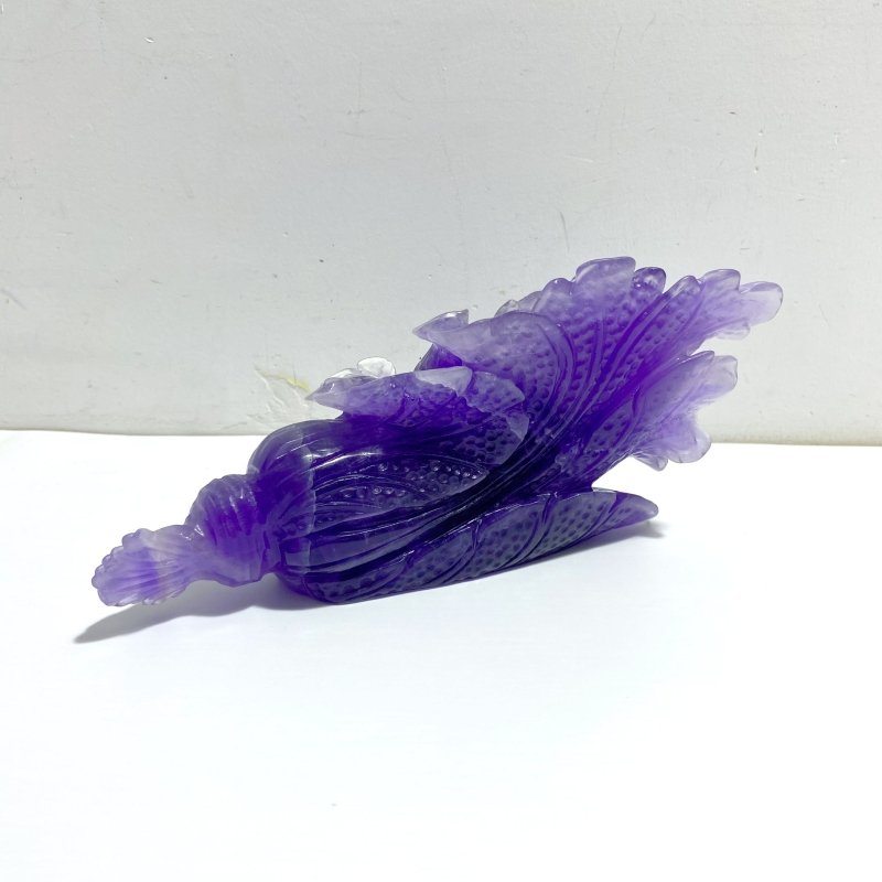 Unique Purple Fluorite Chinese Cabbage Carving 2 - Wholesale Crystals