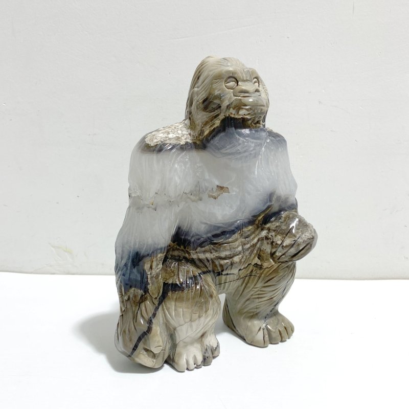 Unique Volcano Agate King Kong Ape Carving 2 - Wholesale Crystals