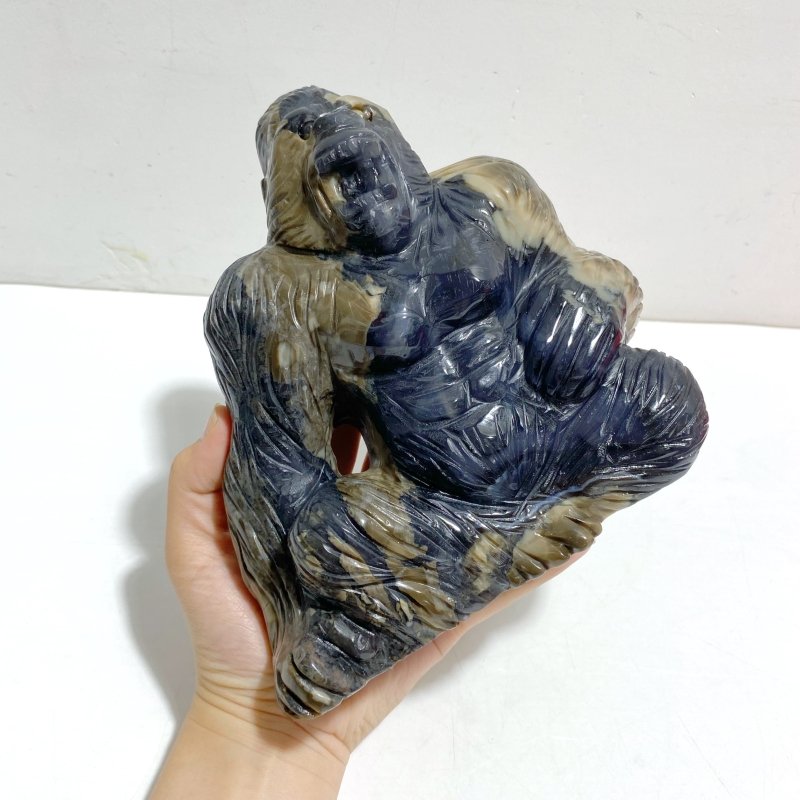 Unique Volcano Agate King Kong Ape Carving 3 - Wholesale Crystals