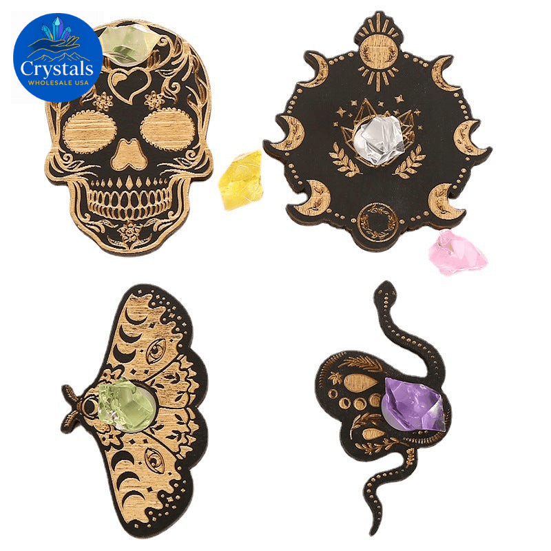 Wooden Crystal Stands (6pcs a set) 5 - Wholesale Crystals