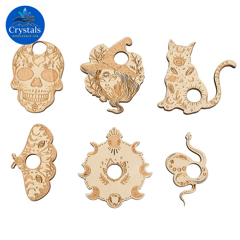 Wooden Crystal Stands (6pcs a set) 5 - Wholesale Crystals