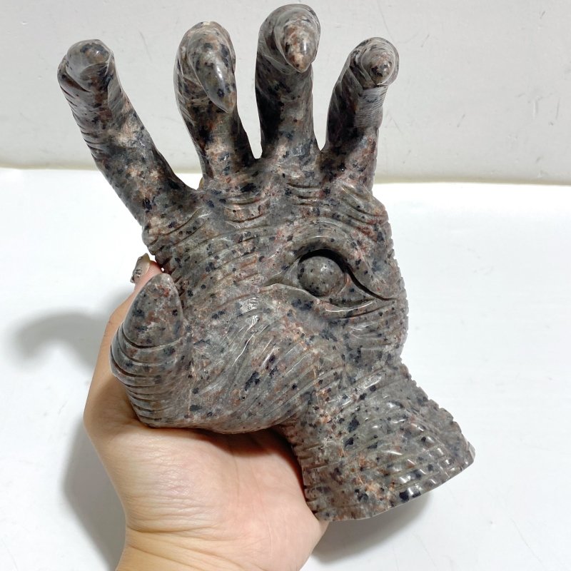 Yooperlite Stone Witchcore Demon Hand Carving (Defect) -Wholesale Crystals