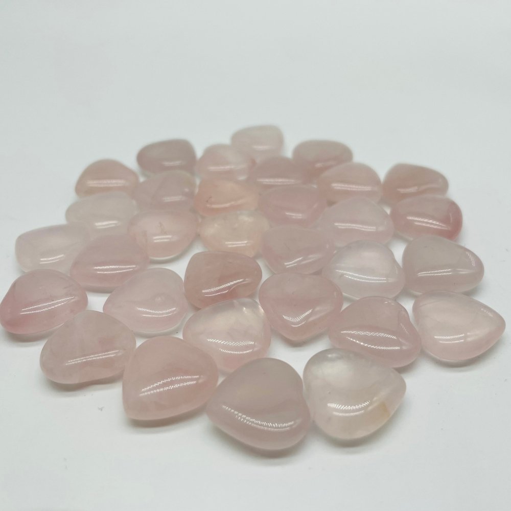 0.6in Mini Rose Quartz Heart