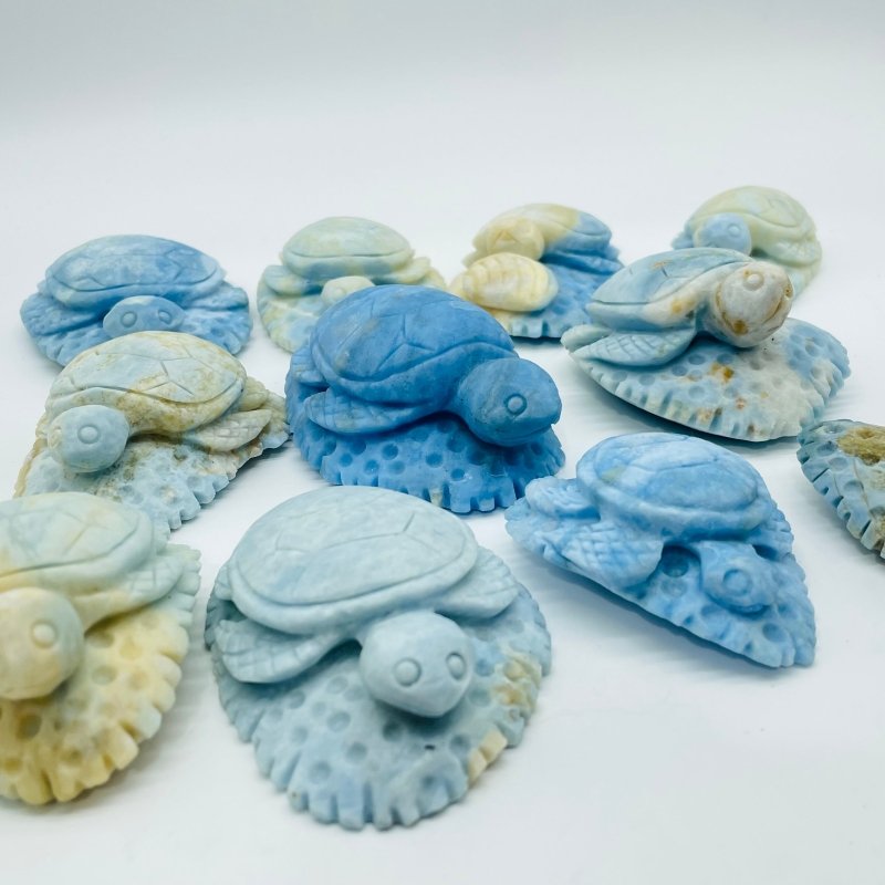 11 Pieces Blue Dumortierite Sea Turtle Carving -Wholesale Crystals