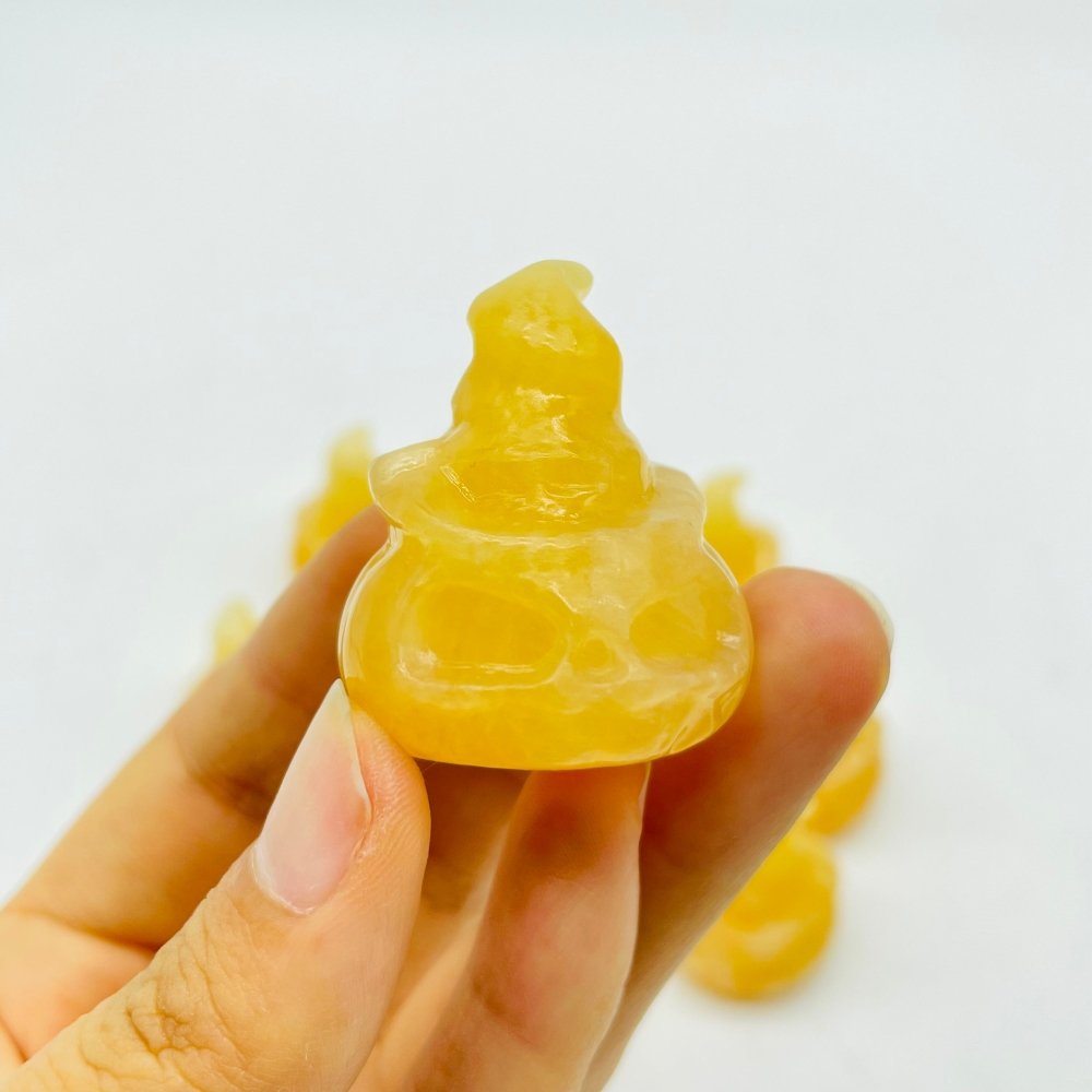 Yellow Calcite Pumpkin Wizard Carving Wholesale -Wholesale Crystals