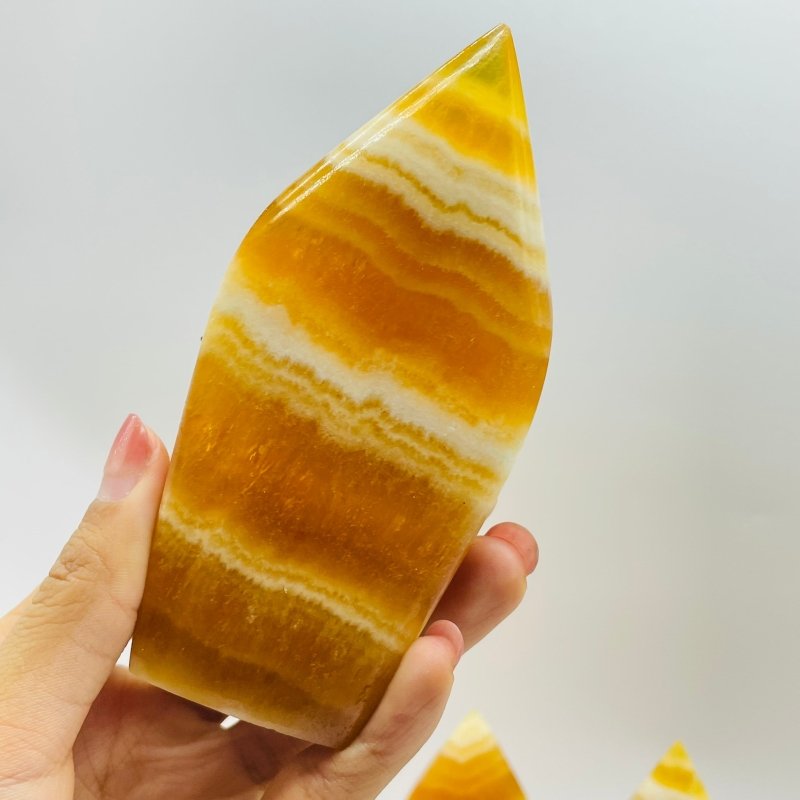 17 Pieces Yellow Calcite Flat Point 5.2kg -Wholesale Crystals