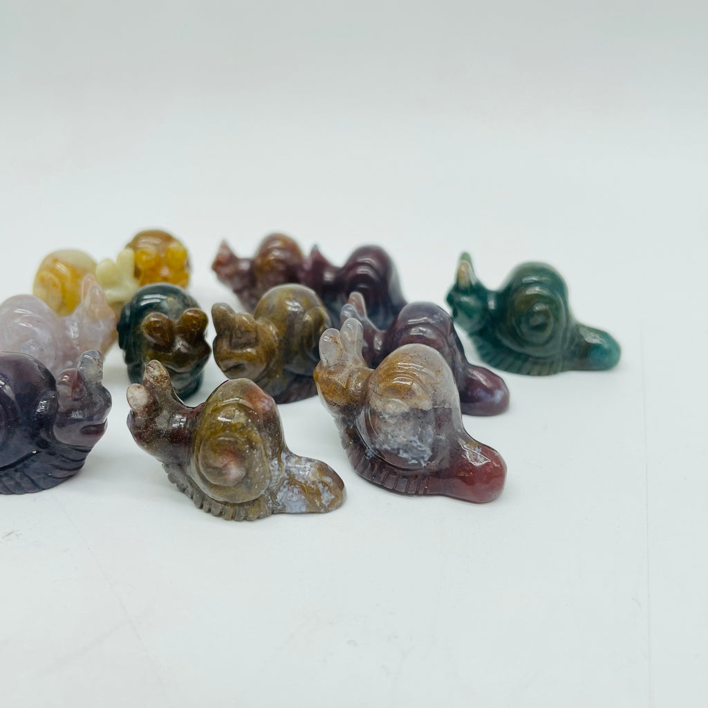 Ocean Jasper Snails Carving Wholesale -Wholesale Crystals