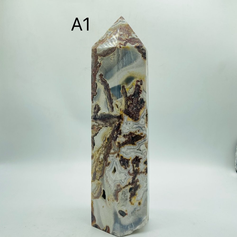 2 Piece Moroccan Agate Tower Point -Wholesale Crystals