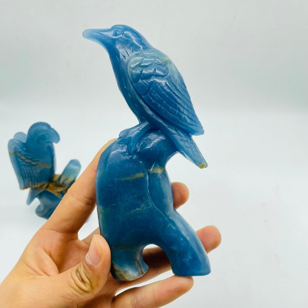 2 Pieces High Quality Blue Onyx Bird Carving -Wholesale Crystals