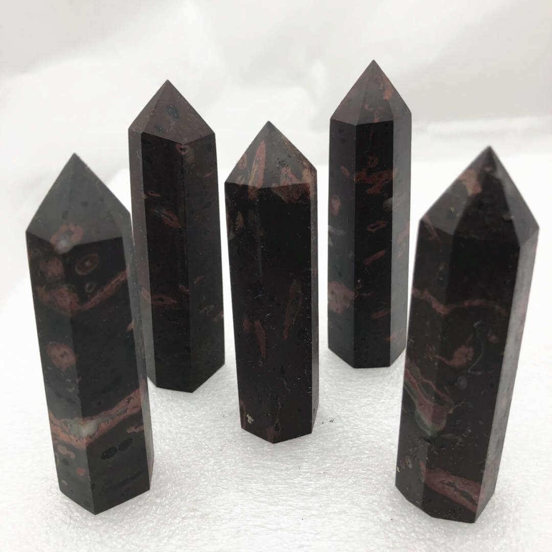 Brown Marble Point Tower 2-3.6in -Wholesale Crystals