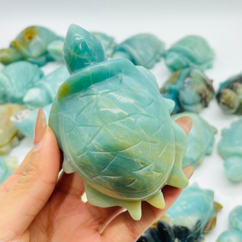 24 Pieces Caribbean Calcite Sea Turtle Carving -Wholesale Crystals
