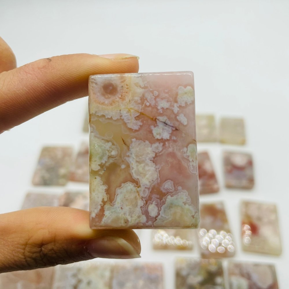 24 Pieces High Quality Sakura Flower Agate Cuboid -Wholesale Crystals