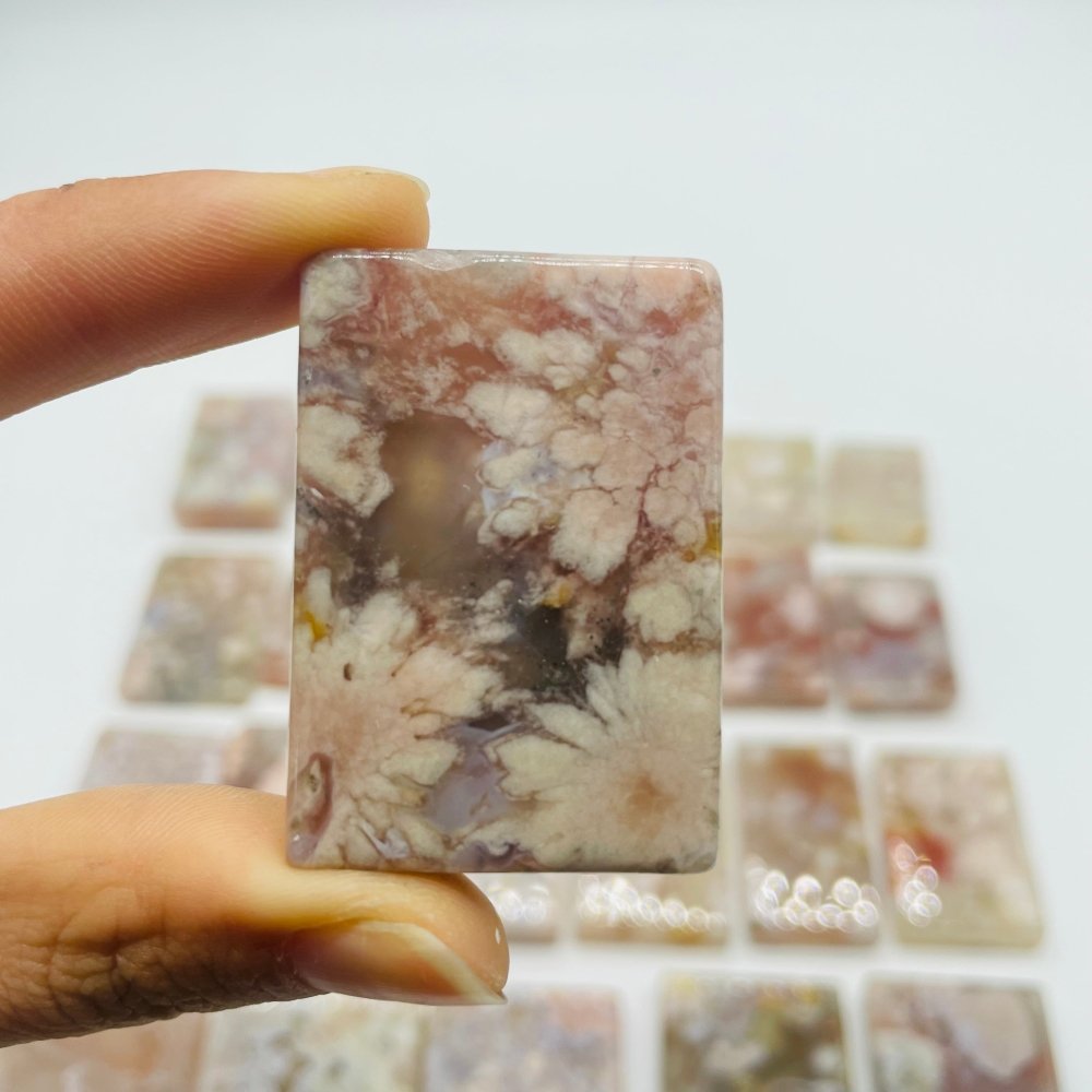 24 Pieces High Quality Sakura Flower Agate Cuboid -Wholesale Crystals