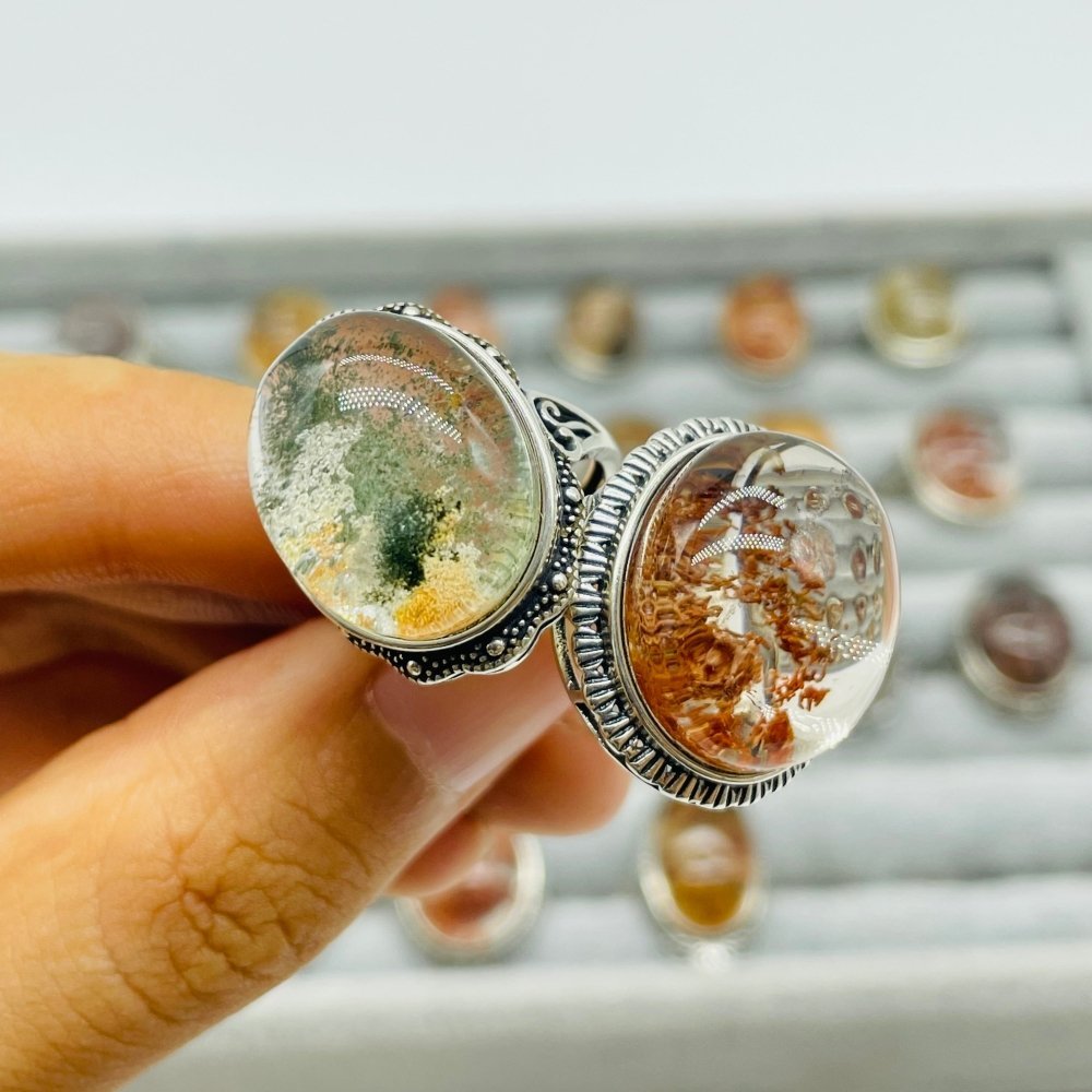 24 Pieces Sterling Silver Garden Quartz High Quality Different Styles Ring -Wholesale Crystals