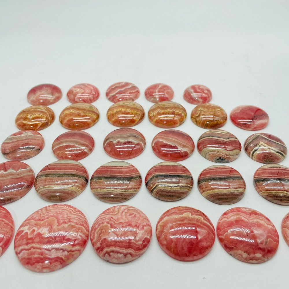 29 Pieces High Quality Rhodochrosite Round Plate DIY Pendant -Wholesale Crystals