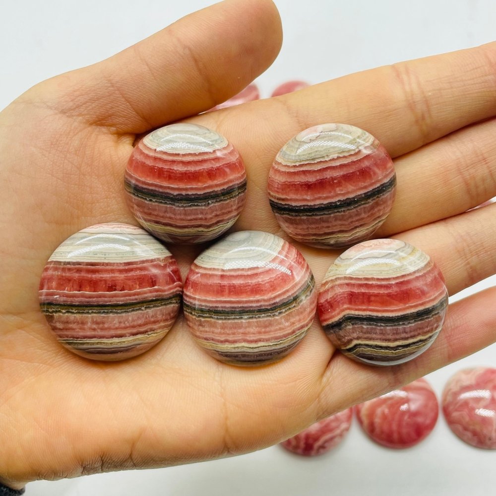 29 Pieces High Quality Rhodochrosite Round Plate DIY Pendant -Wholesale Crystals