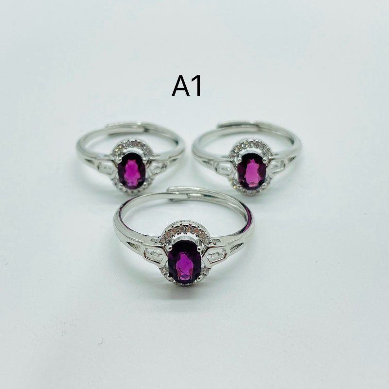 2Types Different Styles Purple Garnet Cut Faceted Ring Wholesale -Wholesale Crystals