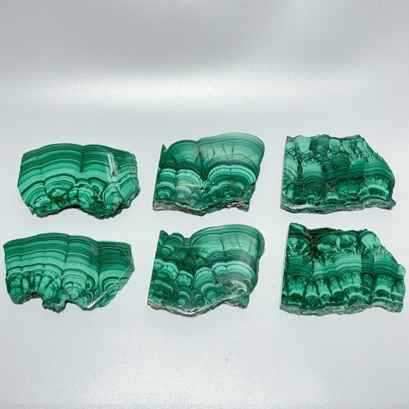 3 Pairs Beautiful Symmetry Malachite Slab -Wholesale Crystals