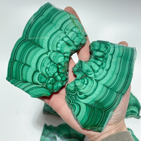 3 Pairs Beautiful Symmetry Malachite Slab -Wholesale Crystals
