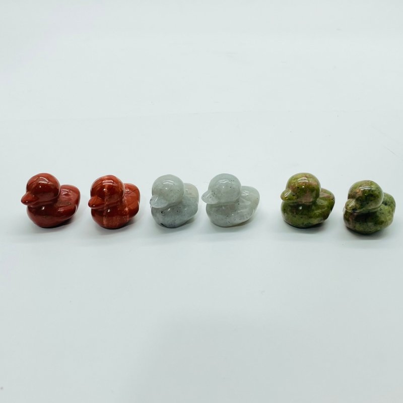3 Types Duck Carving Wholesale Red Jasper Labradorite - Wholesale Crystals