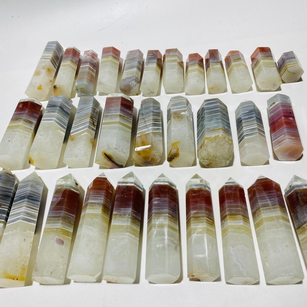 31 Pieces Stripe Agate Points -Wholesale Crystals