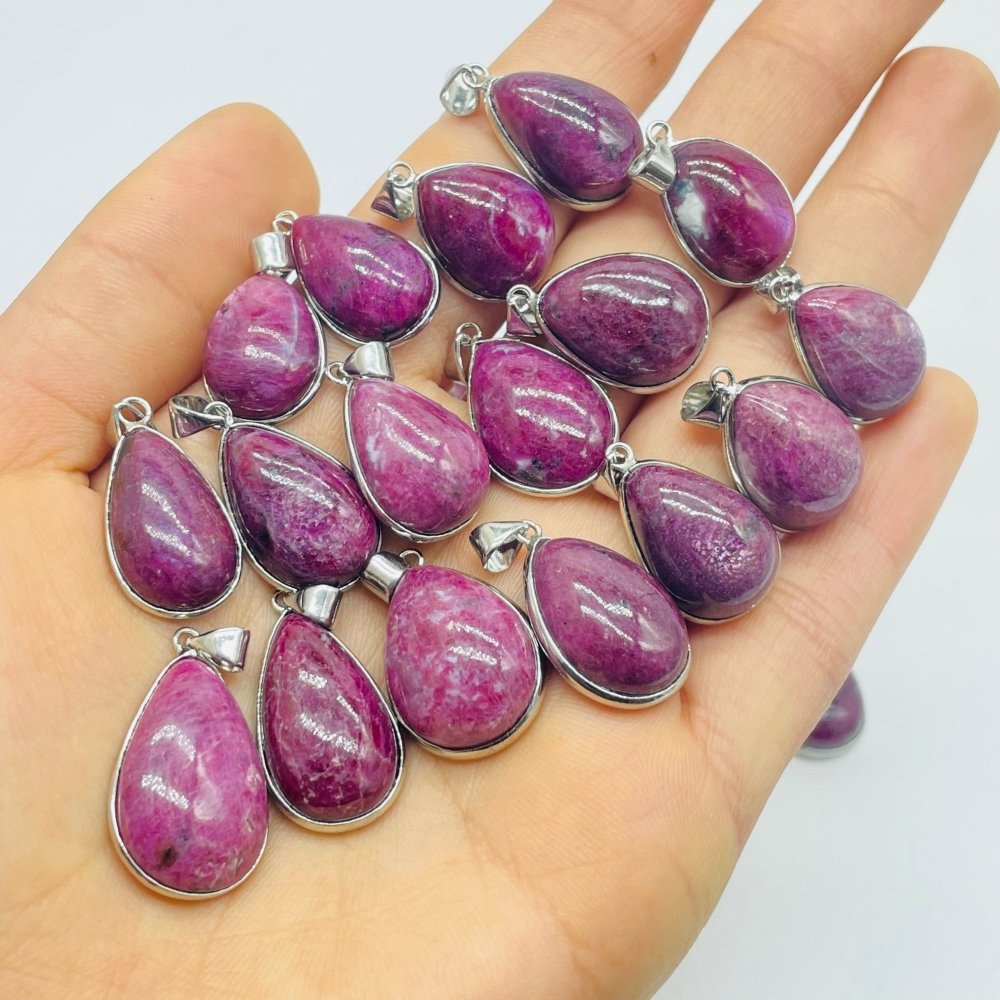 32 Pieces High Quality Ruby Zoisite Pendant Charm -Wholesale Crystals