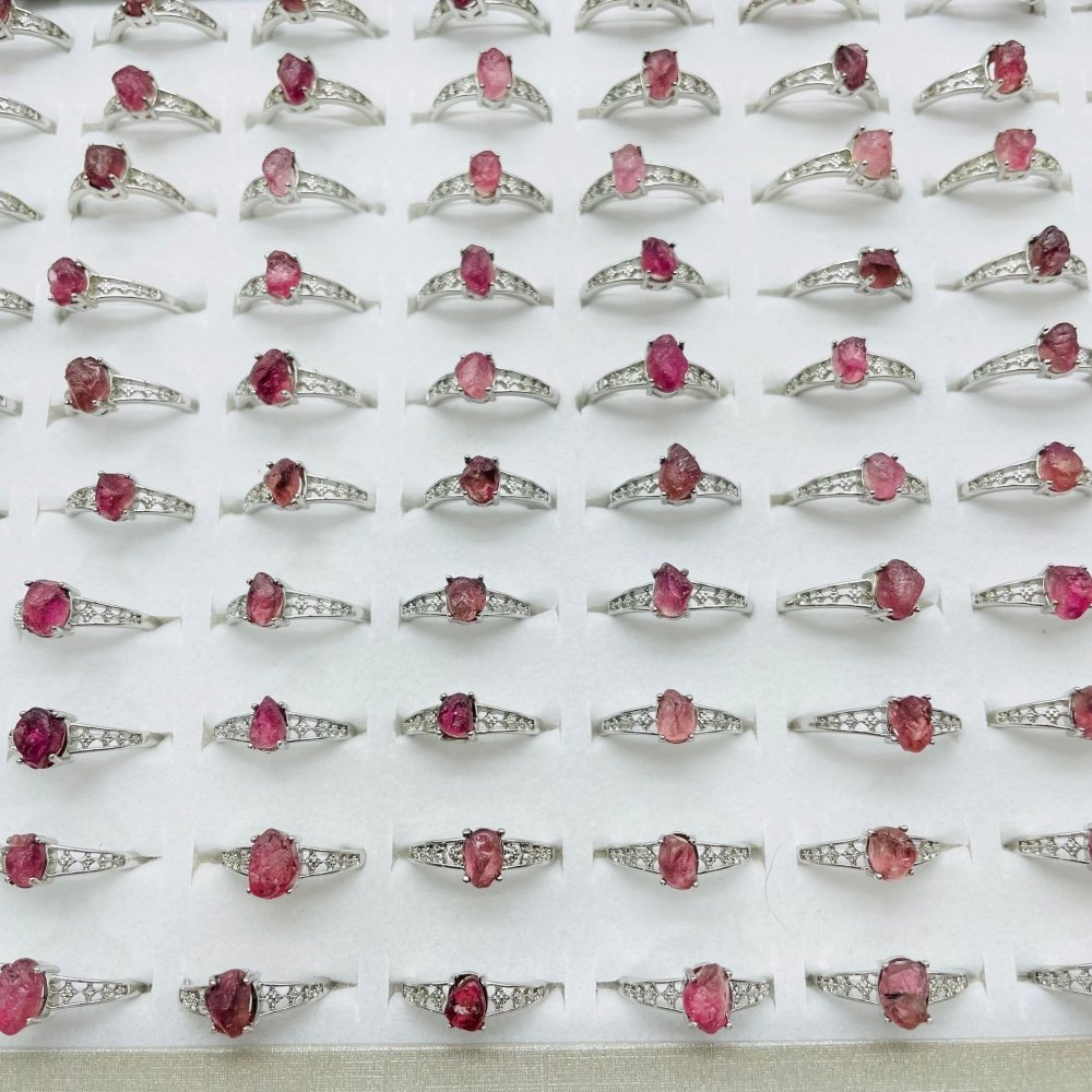 Beautiful Raw Red Tourmaline Gemstone Ring Wholesale -Wholesale Crystals