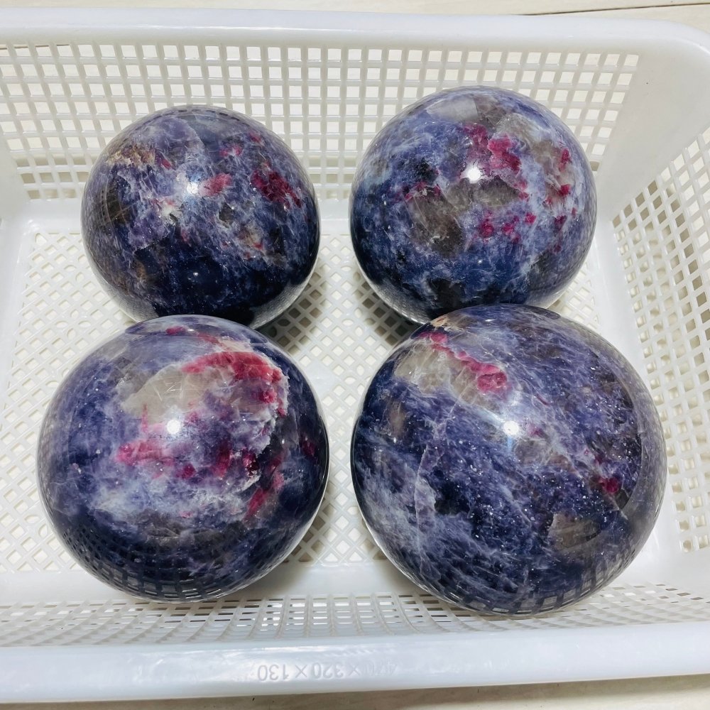 4 Pieces High Quality Large Unicorn Stone Spheres -Wholesale Crystals