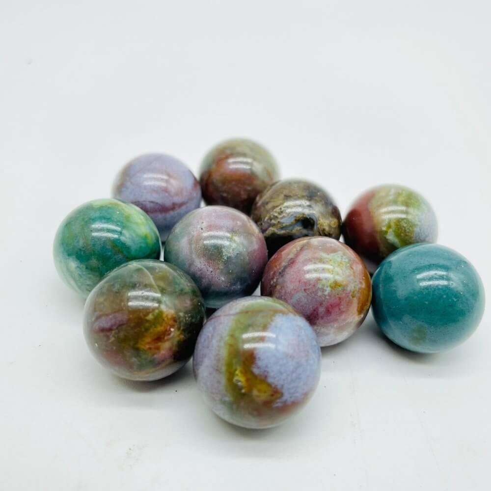 4 Types Mini Ball Spheres Wholesale Green Aventurine & Labradorite Ocean Jasper -Wholesale Crystals