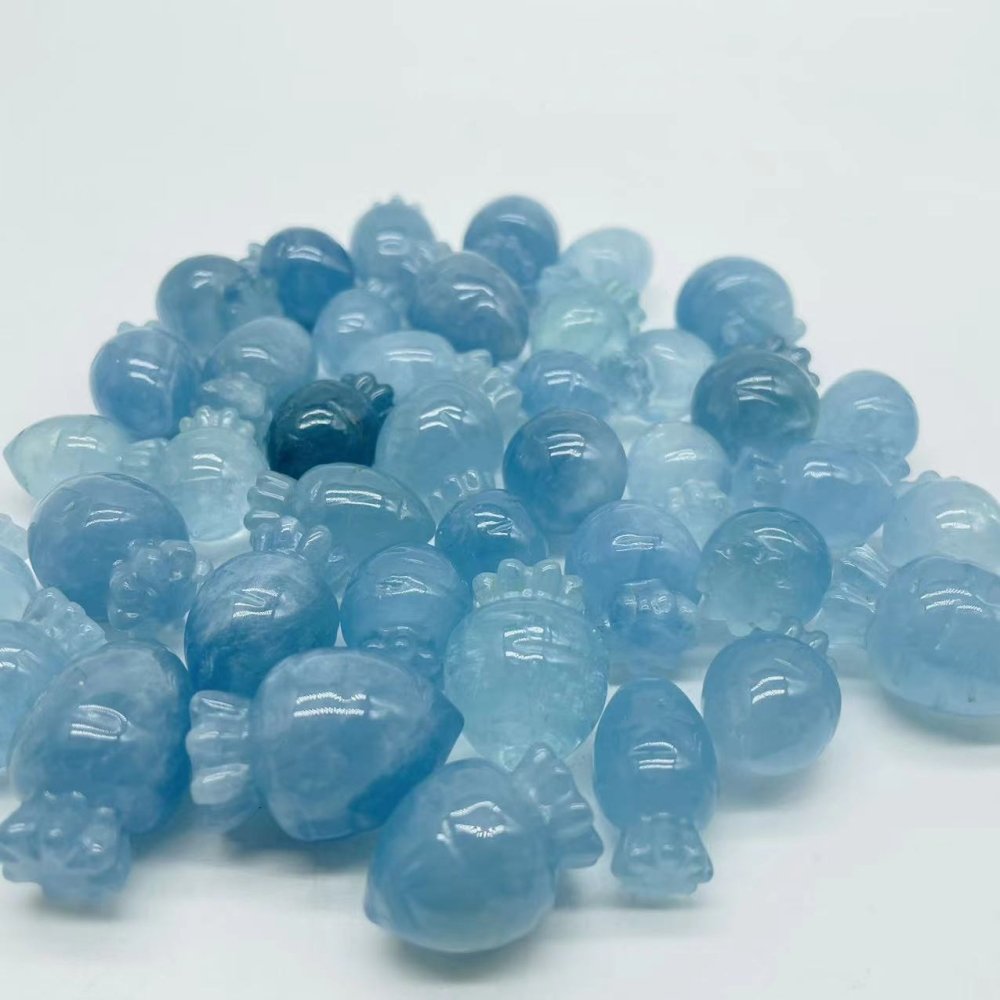 40 Pieces High Quality Aquamarine Carrot -Wholesale Crystals