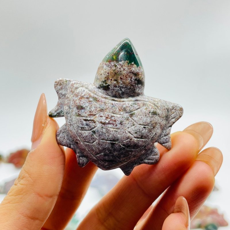 41 Pieces Colourful Ocean Jasper Sea Turtle Carving -Wholesale Crystals
