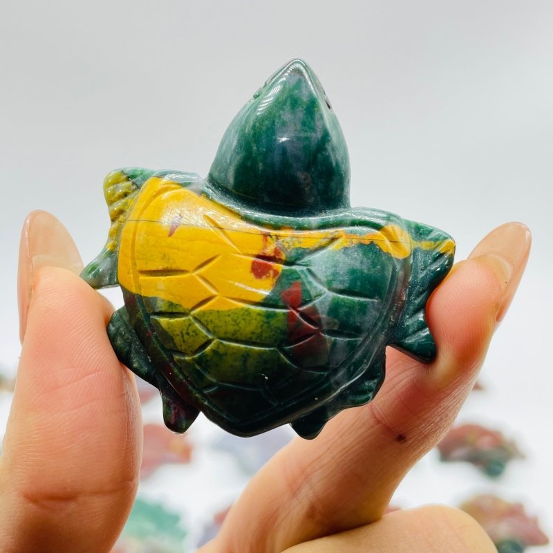 41 Pieces Colourful Ocean Jasper Sea Turtle Carving -Wholesale Crystals