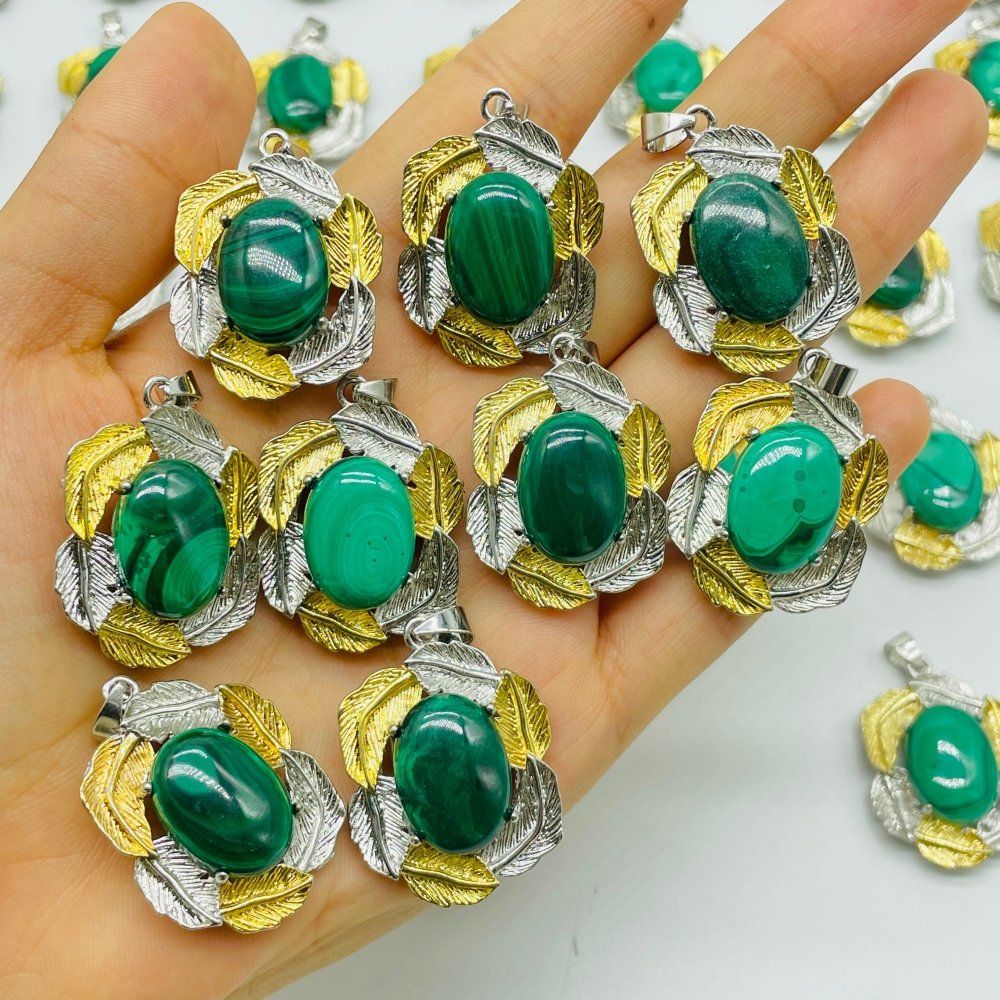 42 Pieces Malachite Charm Pendants -Wholesale Crystals