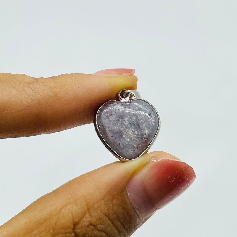 46 Pieces Cordierite Stone Heart Pendant -Wholesale Crystals